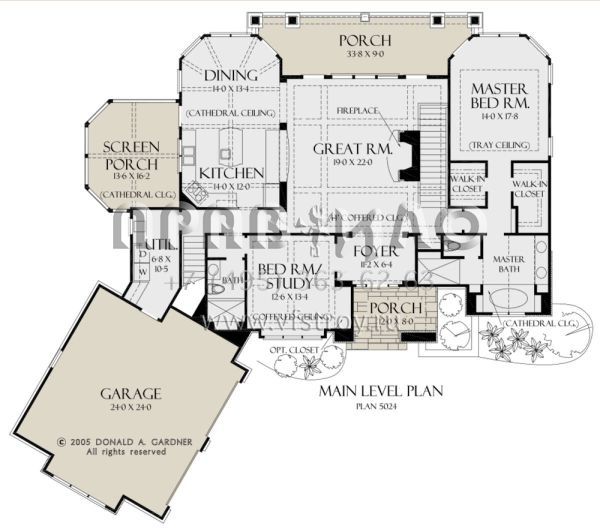 Проект одноэтажного дома с гаражом на две машины в английском стиле S5-280 (2865-00033)
