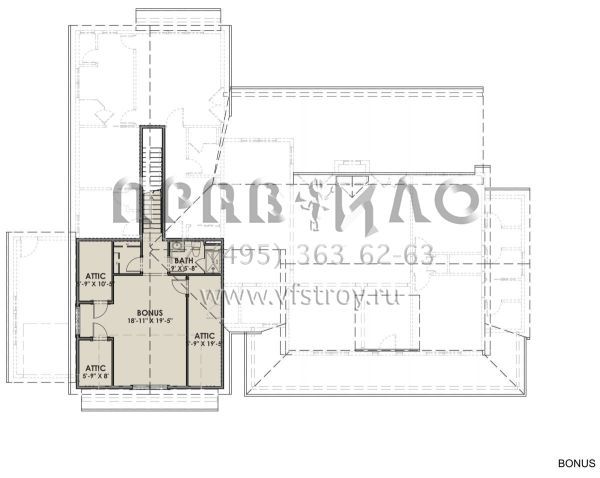 Проект одноэтажного дома с гаражом на три и более машин в современном стиле S5-241 (425-00003)