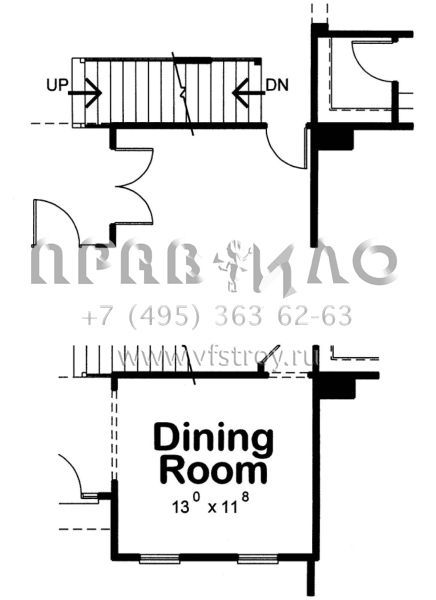 Проект двухэтажного дома с гаражом на три и более машин в стиле Ранчо S5-232 (402-01533)
