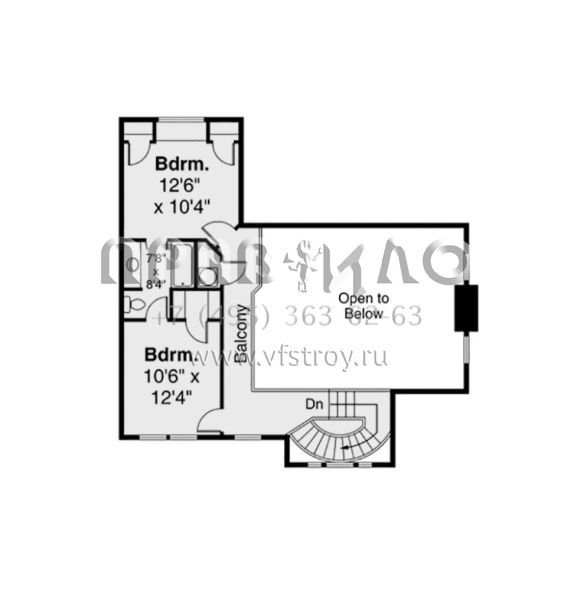 Проект двухэтажного дома с гаражом на две машины в стиле Ранчо S5-219 (035-01017)