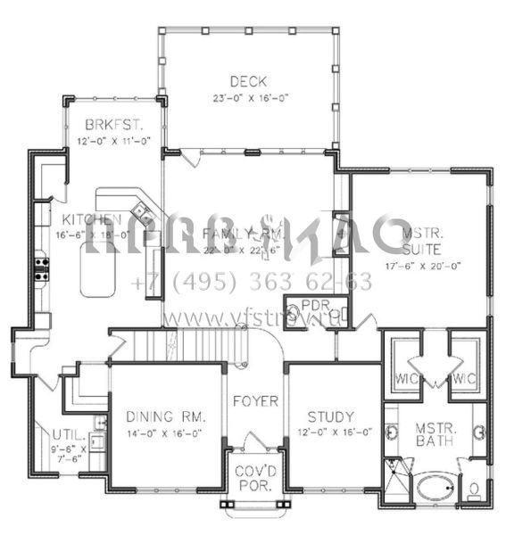 Проект двухэтажного дома с гаражом на три и более машин в современном стиле S5-448 (6819-00005)