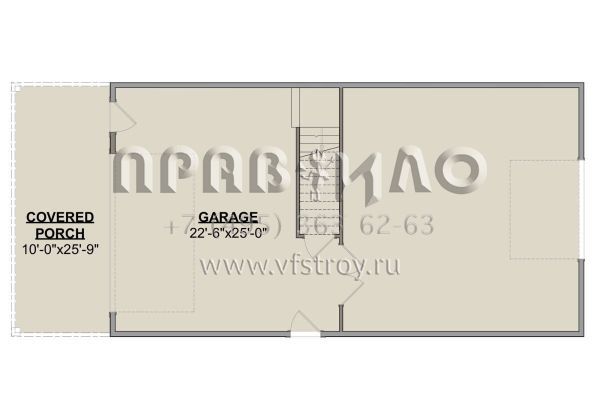 Проект трехэтажного дома с гаражом на две машины в стиле Ранчо S5-149 (1462-00060)