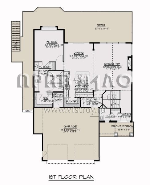 Проект двухэтажного дома с гаражом на две машины в американском стиле S5-284 (5032-00028)