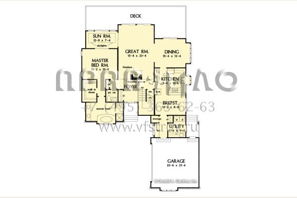 Проект двухэтажного дома с гаражом на две машины в современном стиле S5-255 (2865-00376)