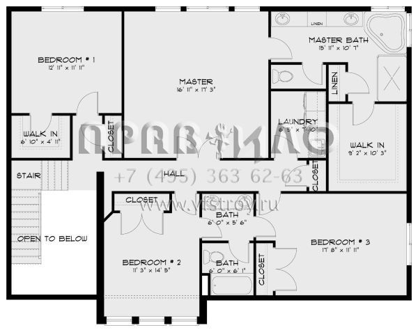 Проект двухэтажного дома с гаражом на две машины в стиле Ранчо S5-289 (2802-00026)