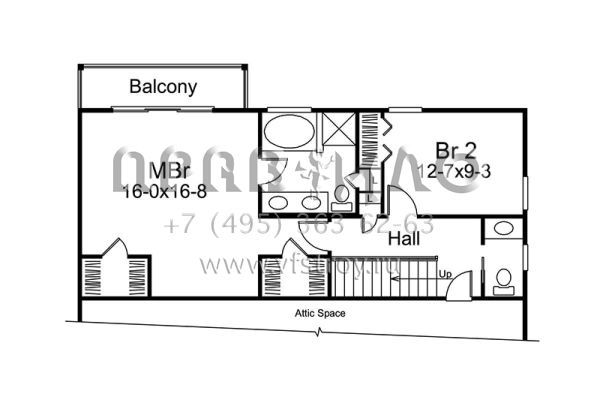 Проект двухэтажного дома с гаражом на две машины в современном стиле S5-170 (5633-00296)