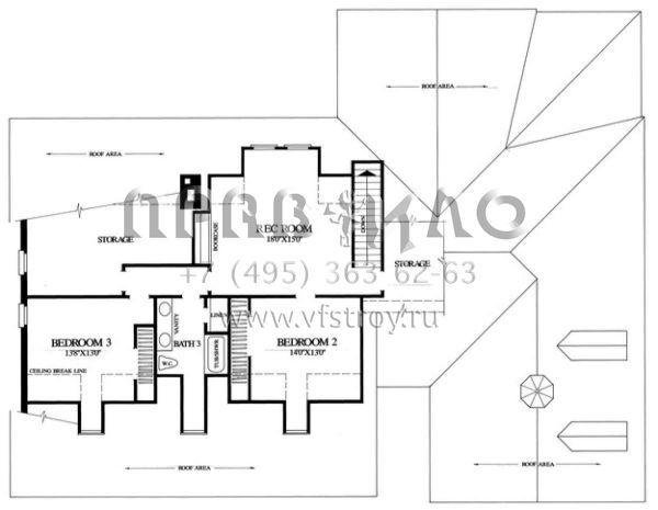 Проект двухэтажного дома с гаражом на две машины в стиле Ранчо S5-338 (7922-00177)