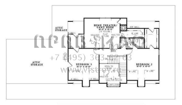 Проект двухэтажного дома с гаражом на две машины в стиле Ранчо S5-265 (110-00546)