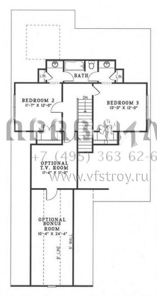 Проект двухэтажного дома с гаражом на две машины в стиле Ранчо S5-187 (110-00383)