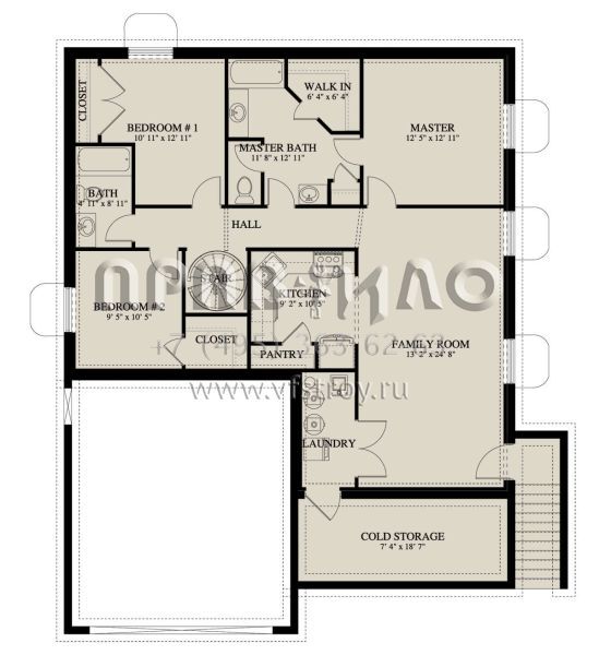 Проект двухэтажного дома с гаражом на две машины в современном стиле S5-170 (2802-00110)