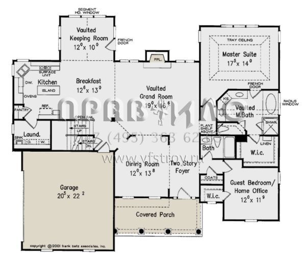 Проект двухэтажного дома с гаражом на две машины в стиле Ранчо S5-230 (8594-00137)