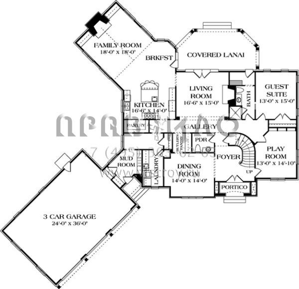 Проект двухэтажного дома с гаражом на три и более машин в современном стиле S5-453 (3323-00476)