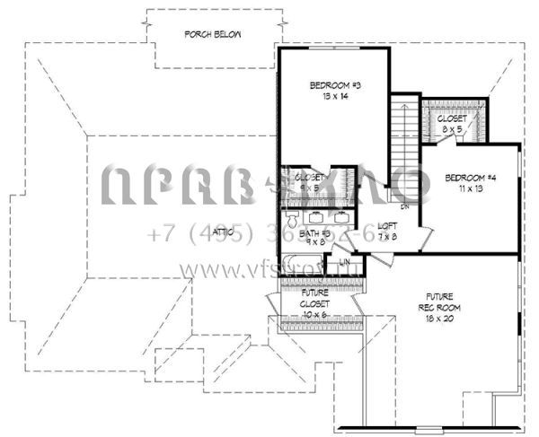 Проект двухэтажного дома с гаражом на две машины в английском стиле S5-235 (940-00026)