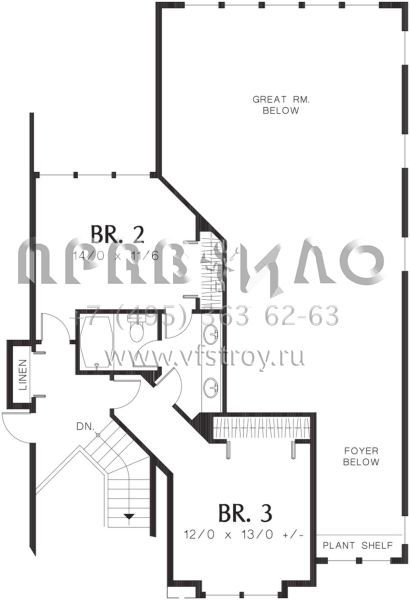 Проект двухэтажного дома с гаражом на три и более машин в американском стиле S5-329 (2559-00514)