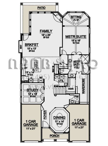 Проект двухэтажного дома с гаражом на две машины в английском стиле S5-356 (5445-00433)