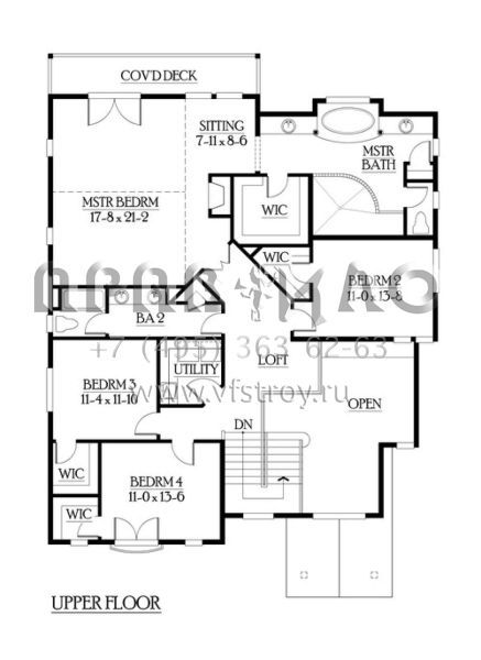Проект двухэтажного дома с гаражом на две машины в стиле Ранчо S5-483 (341-00229)