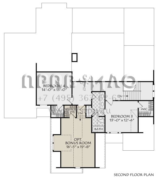 Проект двухэтажного дома с гаражом на три и более машин в современном стиле S5-250 (8594-00463)