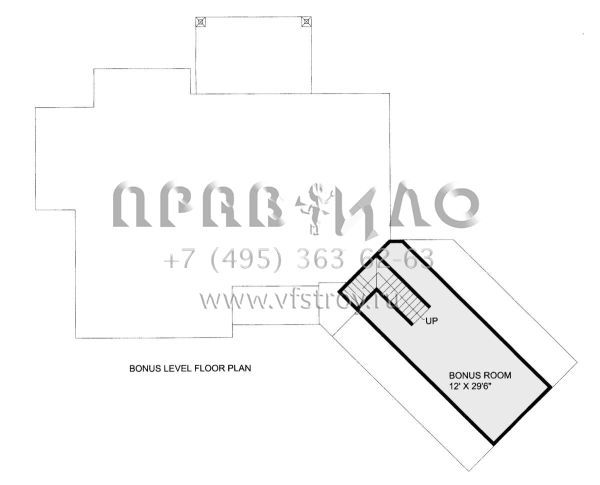 Проект двухэтажного дома с гаражом на две машины в стиле Ранчо S5-211 (039-00709)