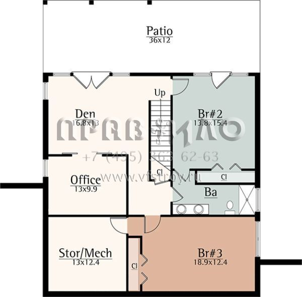 Проект двухэтажного дома с гаражом на две машины в современном стиле S5-247 (8504-00114)
