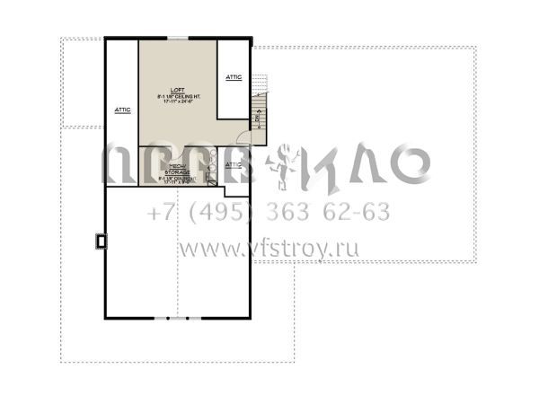 Проект двухэтажного дома с гаражом на три и более машин в стиле БарнХаус S5-225 (5032-00213)