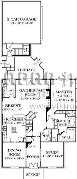 Проект двухэтажного дома с гаражом на две машины в английском стиле S5-273 (3323-00215)