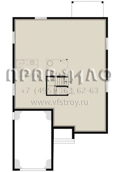 Проект одноэтажного дома без гаража в современном стиле S5-134 (034-01229)