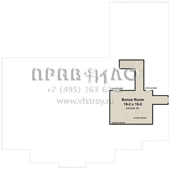 Проект одноэтажного дома с гаражом на две машины в стиле Ранчо S5-257 (348-00160)