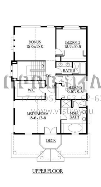 Проект двухэтажного дома без гаража в скандинавском стиле S5-236 (341-00064)