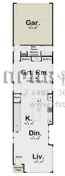 Проект трехэтажного дома с гаражом на две машины с плоской крышей S5-298 (963-00422)