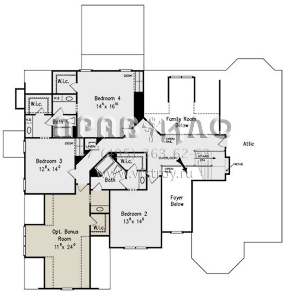 Проект двухэтажного дома с гаражом на три и более машин в английском стиле S5-365 (8594-00267)