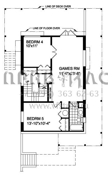 Проект двухэтажного дома без гаража в стиле Ранчо S5-144 (4177-00012)