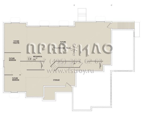 Проект одноэтажного дома с гаражом на три и более машин в американском стиле S5-229 (8768-00095)