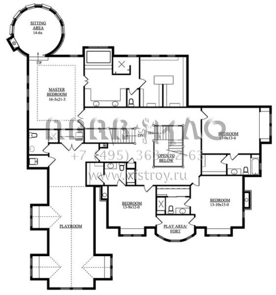 Проект двухэтажного дома с гаражом на три и более машин в современном стиле S5-950 (5631-00052)