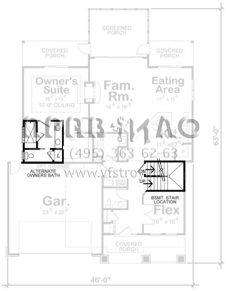 Проект двухэтажного дома с гаражом на две машины в американском стиле S5-185 (402-01661)
