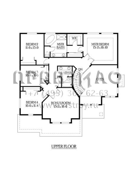 Проект двухэтажного дома с гаражом на три и более машин в американском стиле S5-283 (341-00103)