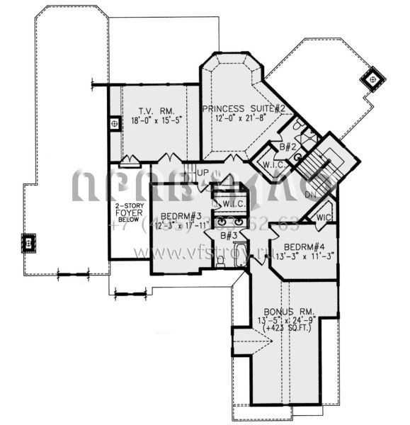 Проект двухэтажного дома с гаражом на две машины в английском стиле S5-385 (699-00219)