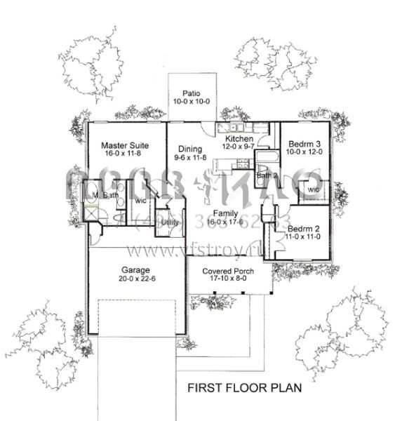 Проект одноэтажного дома с гаражом на две машины в современном стиле S5-123 (9401-00036)