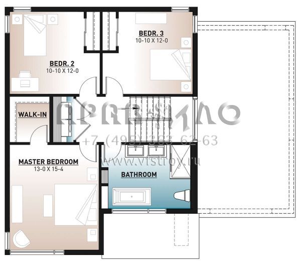 Проект двухэтажного дома с гаражом на одну машину в современном стиле S5-172 (034-01271)