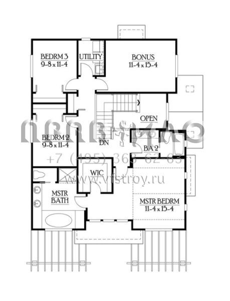 Проект двухэтажного дома с гаражом на три и более машин в скандинавском стиле S5-249 (341-00073)