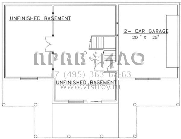 Проект двухэтажного дома с гаражом на две машины в стиле Шале S5-233 (039-00051)