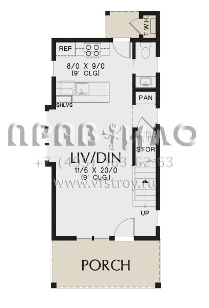 Проект двухэтажного дома без гаража в современном стиле S5-88 (2559-00923)