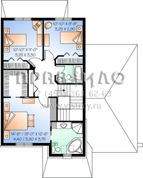 Проект двухэтажного дома с гаражом на одну машину в английском стиле S5-161 (034-00745)