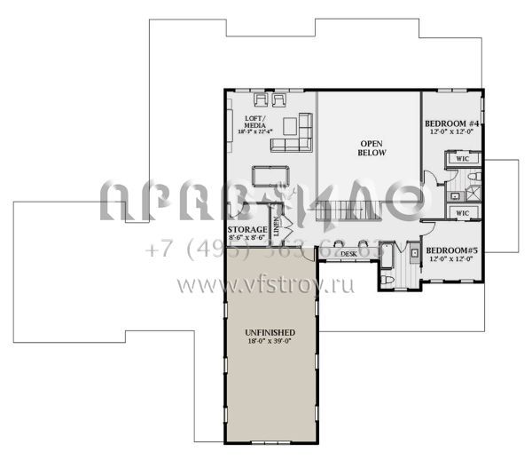 Проект двухэтажного дома с гаражом на три и более машин в современном стиле S5-420 (6849-00121)