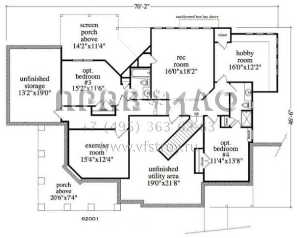 Проект одноэтажного дома с гаражом на три и более машин в стиле Ранчо S5-213 (957-00062)