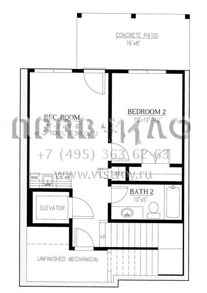 Проект двухэтажного дома с гаражом на две машины в стиле Ранчо S5-182 (286-00080)