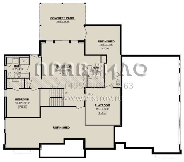 Проект двухэтажного дома с гаражом на три и более машин в американском стиле S5-289 (1958-00017)
