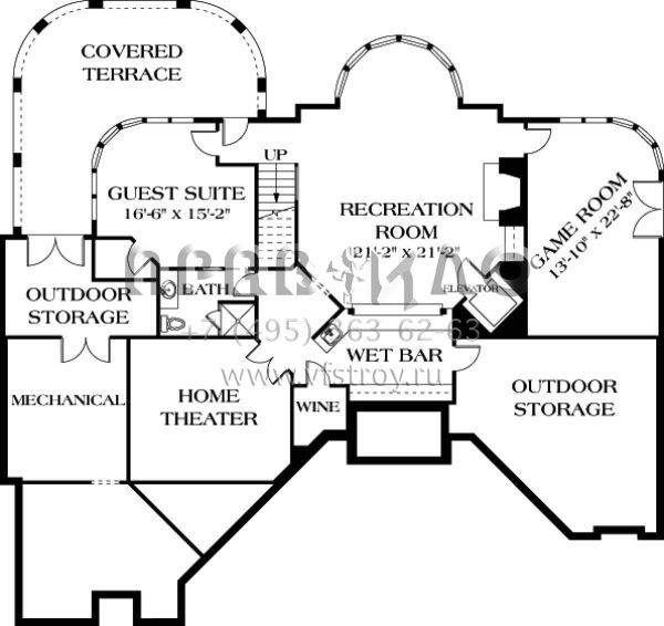 Проект трехэтажного дома с гаражом на три и более машин в современном стиле S5-759 (3323-00533)