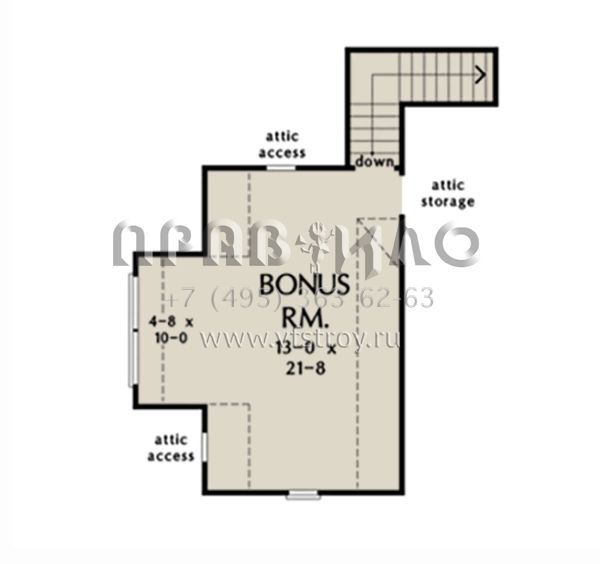 Проект одноэтажного дома с гаражом на две машины в американском стиле S5-184 (2865-00127)