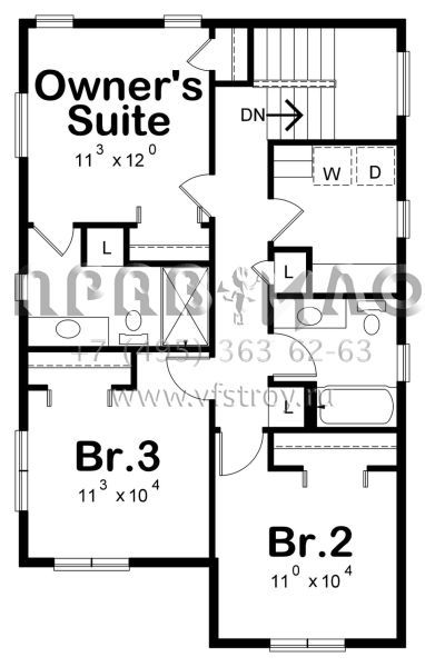 Проект двухэтажного дома с гаражом на одну машину в современном стиле S5-131 (402-01569)