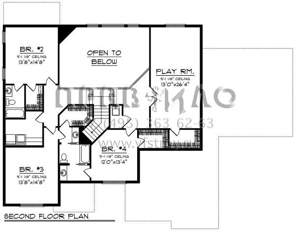 Проект двухэтажного дома с гаражом на три и более машин в американском стиле S5-339 (1020-00078)